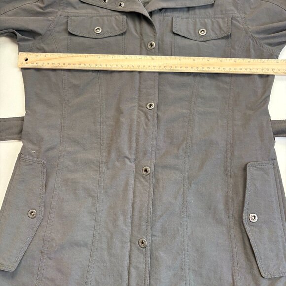 REI Belted Utility Travel Jacket Gray Women's Medium - Picture 9 of 9
